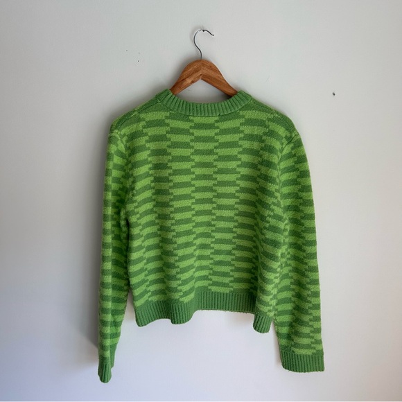 Lisa Says Gah Green Patterned Sweater - Picture 2 of 4